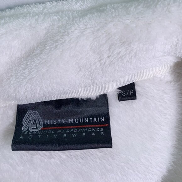 Comfy Misty Mountain White Fleece Jacket SMALL - Picture 3 of 9